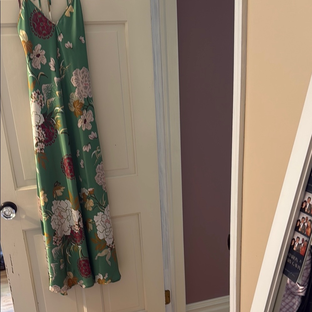 Zara Green Floral Maxi Dress